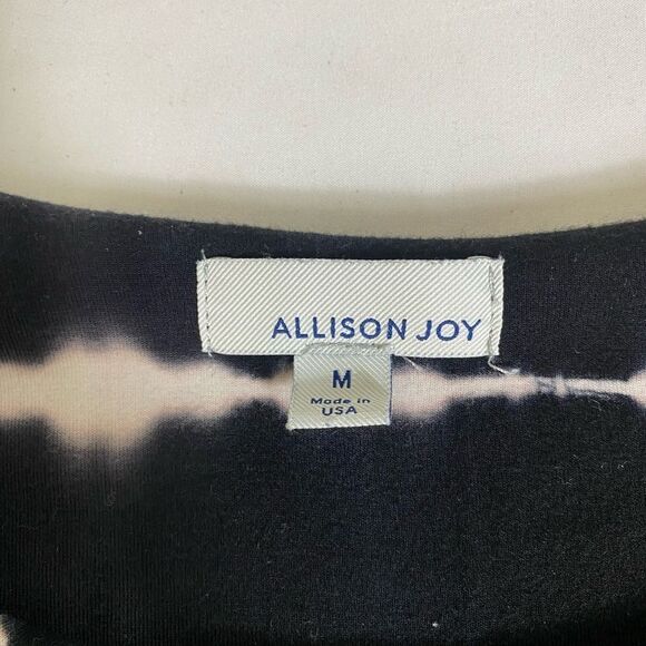 Allison Joy M long sleeve blouse black / white tie dyed striped - Picture 4 of 5